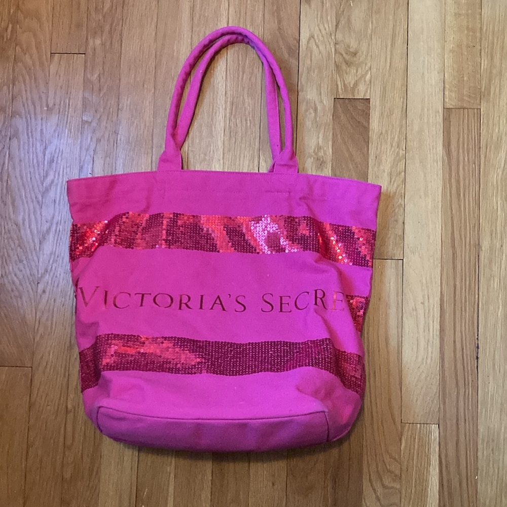 Victoria’s Secret pink canvas tote bag
